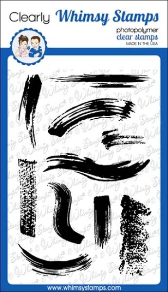 Paint Brush Strokes, Clearstamps - Whimsy Stamps