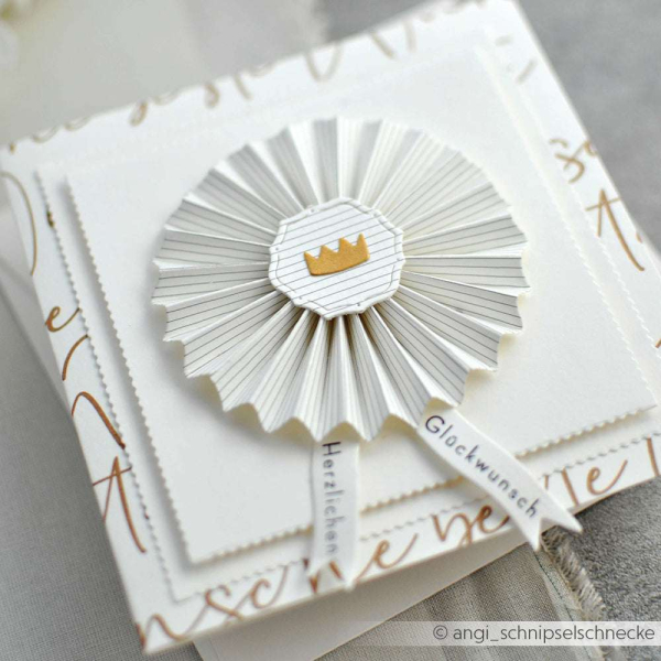 Rosette mit Ornamentrand, Stanze - Alexandra Renke