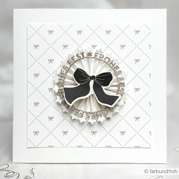 Frohes Fest Typo Kreis, Stanze - Alexandra Renke