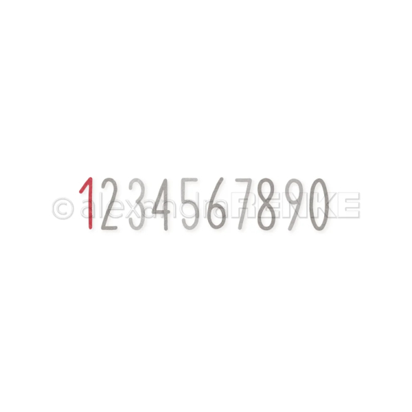 Sans Serif Zahlen, Stanze - Alexandra Renke