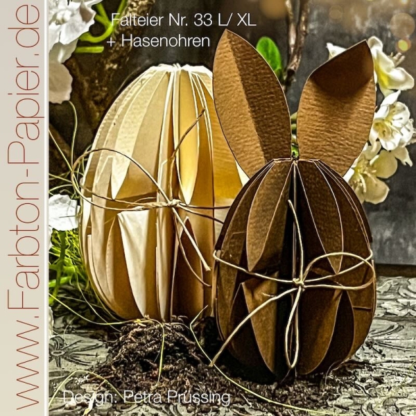 Falteier L, Stanze - Farbton Papier