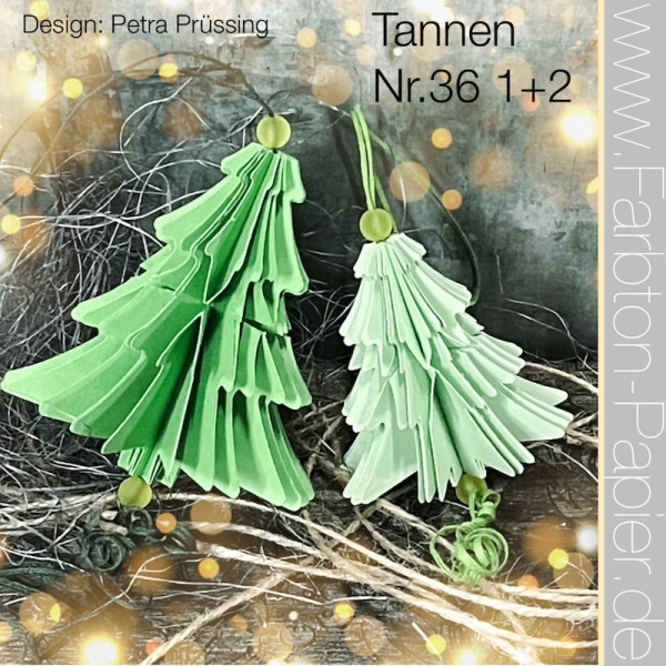 Tannen-Duo , Stanze - Farbton Papier
