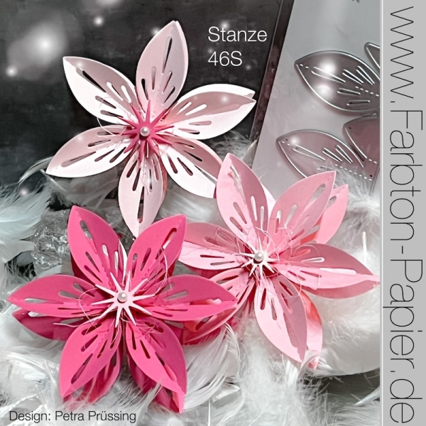 Faltblume #46S, Stanze - Farbton Papier