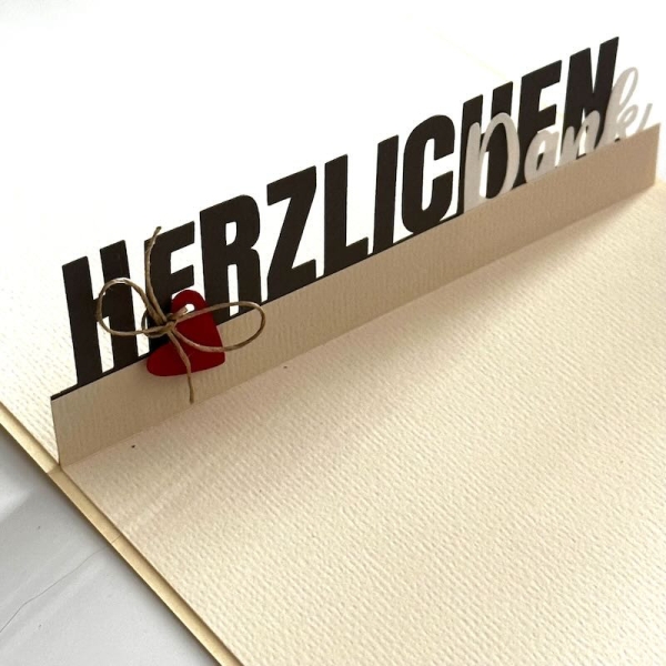Dank , Stanze - Farbton Papier