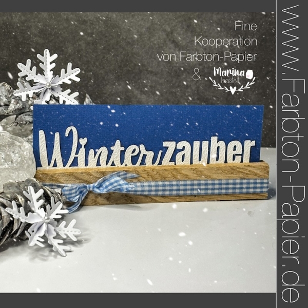 Winterzauber, Stanze - Farbton Papier