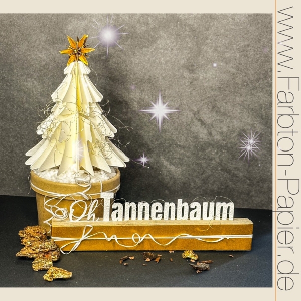 Oh Tannenbaum, Stanze - Farbton Papier