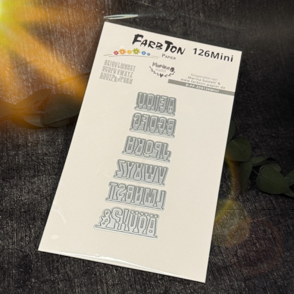 Mini-Alphabet auf Papierleiste, Stanze - Farbton Papier