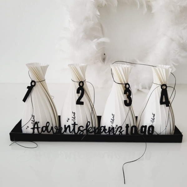Adventskranz to go, Stanze - Farbton Papier