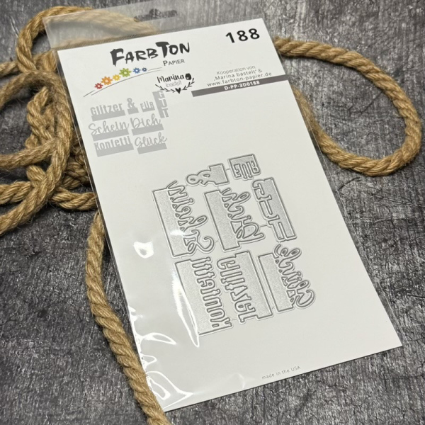 Schriftstanzen Zusatzset Glück, Stanze - Farbton Papier