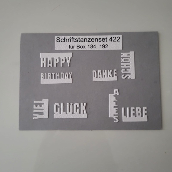 Zusatzschriften Mini Set: Happy Birthday, Stanze - Farbton Papier