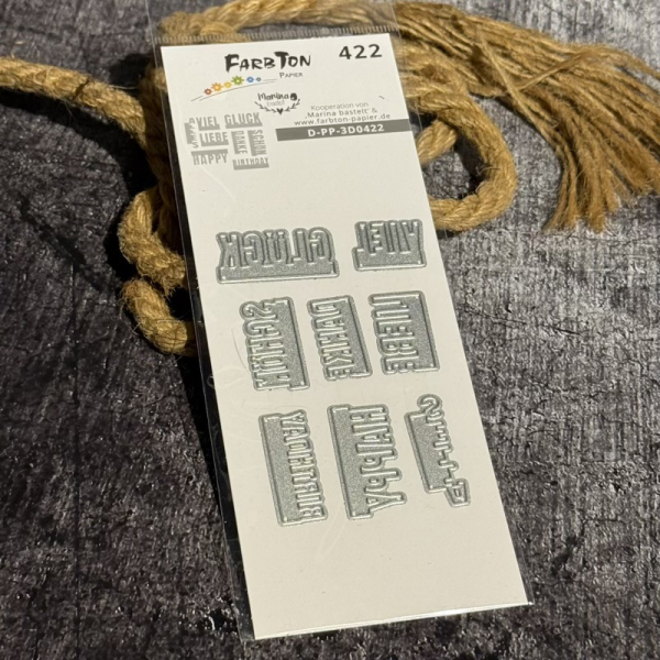 Zusatzschriften Mini Set: Happy Birthday, Stanze - Farbton Papier