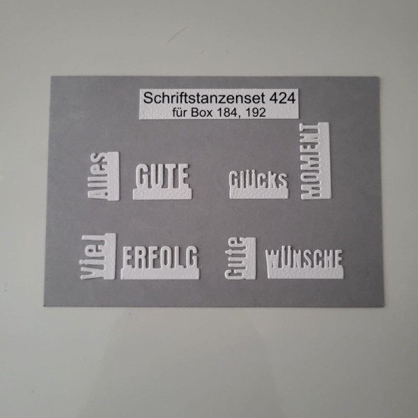 Zusatzschriften Mini Set: Gute Wünsche, Stanze - Farbton Papier