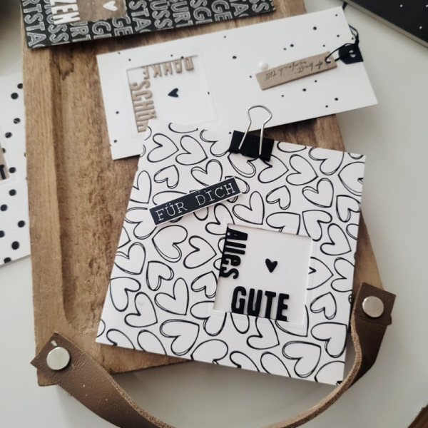 Zusatzschriften Mini Set: Gute Wünsche, Stanze - Farbton Papier