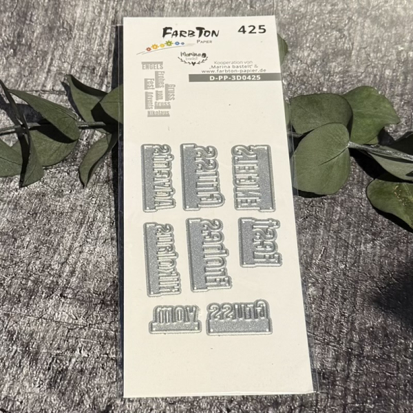 Schriftstanzen Mini-Zusatzset Weihnachten, Stanze - Farbton Papier