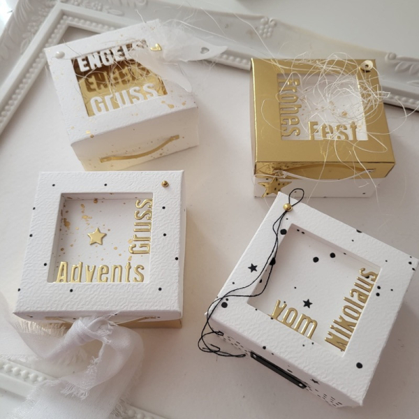 Schriftstanzen Mini-Zusatzset Weihnachten, Stanze - Farbton Papier