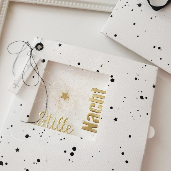 Schriftstanzen Zusatzset Stille Nacht/Frohe Weihnachten, Stanze - Farbton Papier