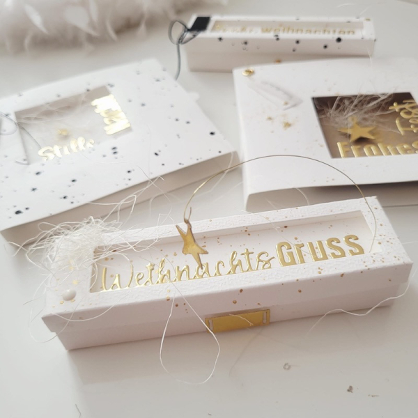 Schriftstanzen Zusatzset Weihnachtsgruss/Frohes Fest, Stanze - Farbton Papier