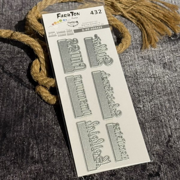 Schriftstanzen Zusatzset Trauer #2, Stanze - Farbton Papier