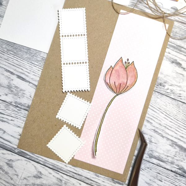 Briefmarkenstreifen, Stanze - Gummiapan