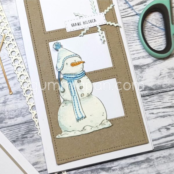 Schneemann, Stanze - Gummiapan