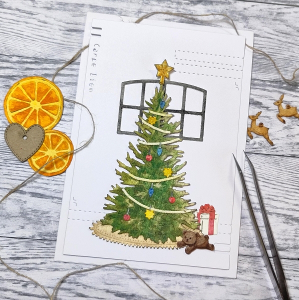 Weihnachtsbaum & Teppich, Stanze - Gummiapan