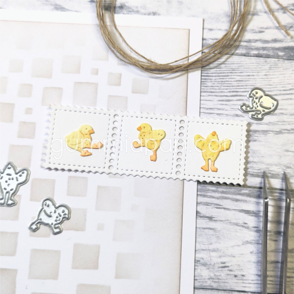 Kleine Küken, Stanze - Gummiapan