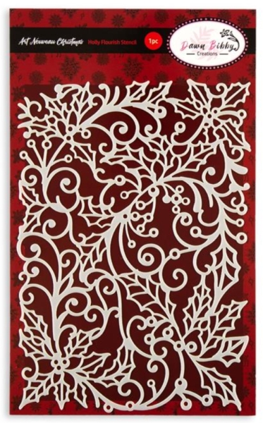 Holly Flourish, Schablone - Dawn Bibby