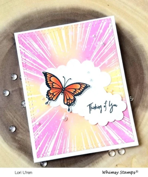 Burst Background, Rubberstamp - Whimsy Stamps