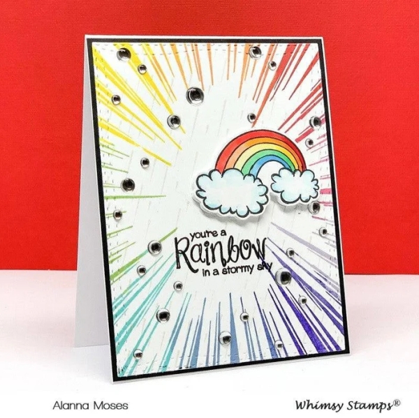 Burst Background, Rubberstamp - Whimsy Stamps