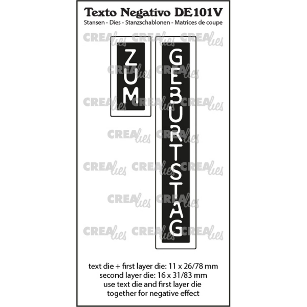 Zum Geburtstag Vertikal (Negativ), Stanze - Crealies