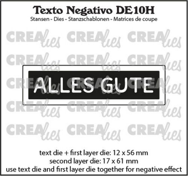 Alles Gute (Negativ), Stanze - Crealies