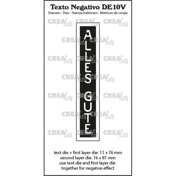 Alles Gute Vertikal (Negativ), Stanze - Crealies