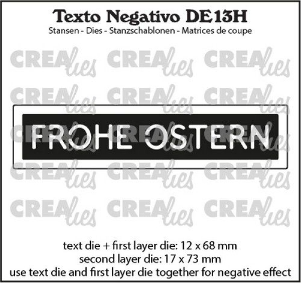 Frohe Ostern (Negativ), Stanze - Crealies