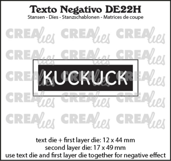 Kuckuck (Negativ) Horizontal, Stanze - Crealies