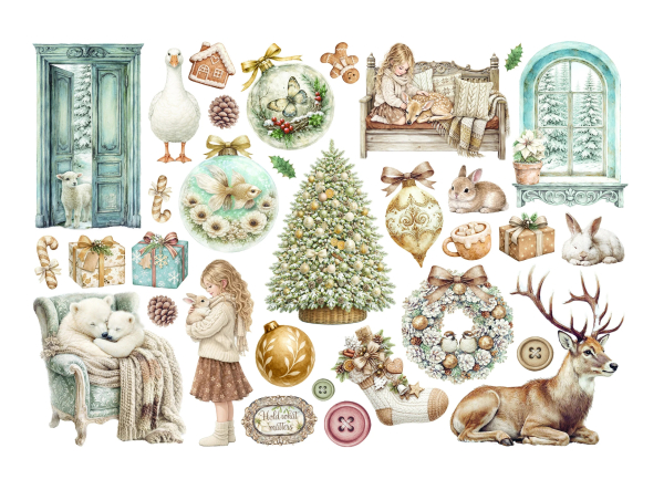 White Christmas, Ephemera - Stamperia