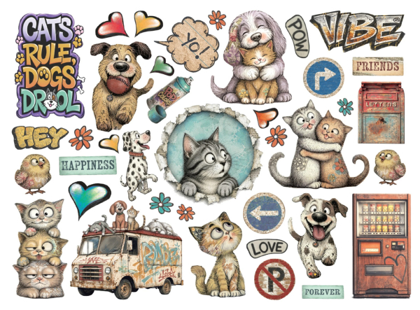 Furry Friends 2, Die-Cuts - Stamperia