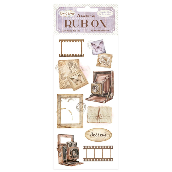 Quiet Days - Vintage Photography, Rub-On - Stamperia