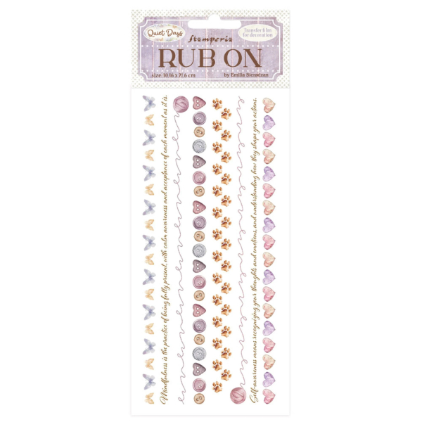 Quiet Days - Cozy Borders, Rub-On - Stamperia