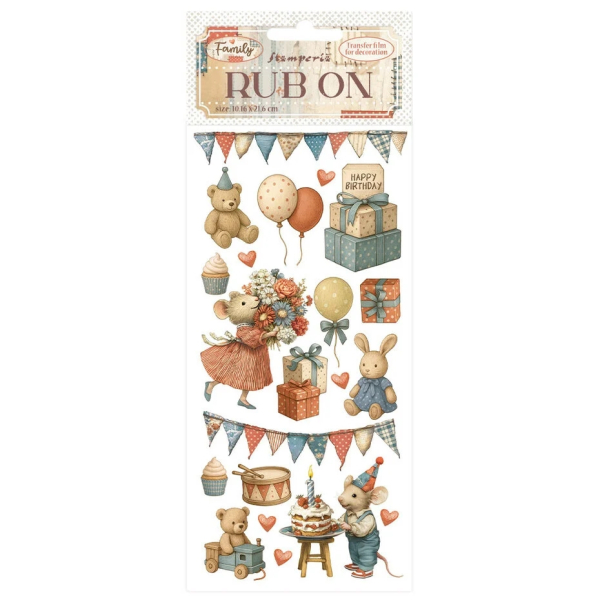 Family - Party, Rub-On - Stamperia