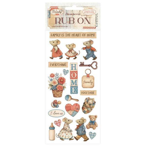 Family - Home, Rub-On - Stamperia