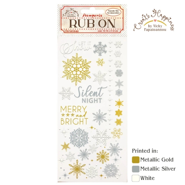 Snowflakes, Rub-On - Stamperia