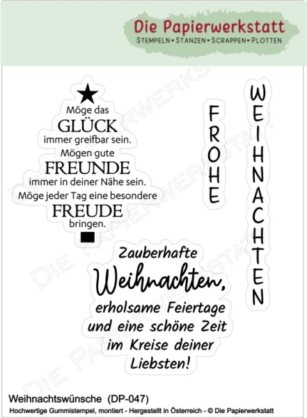Weihnachtswünsche, Stempelset