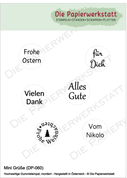 Mini Grüße, Stempelset