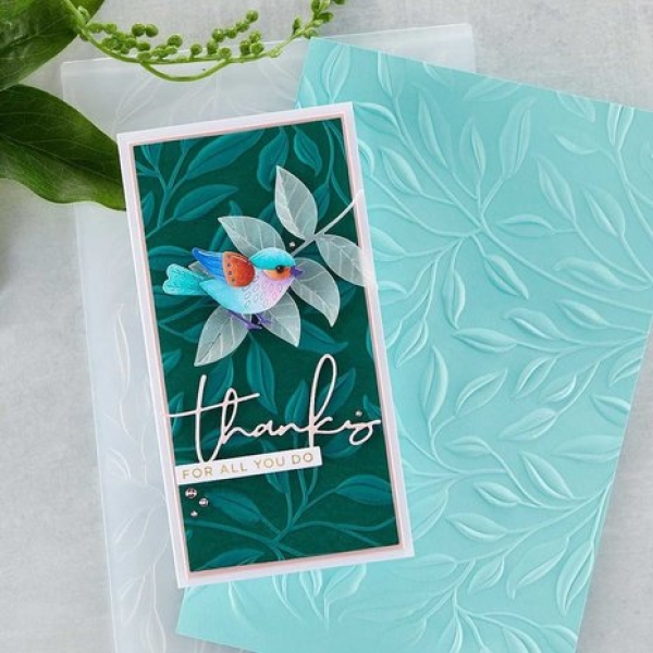 3D Embossingfolder, Leafy - Spellbinders