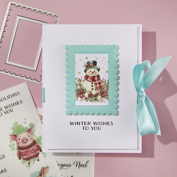 3D Emboss & Cut Folder, Postage Stamps - Spellbinders