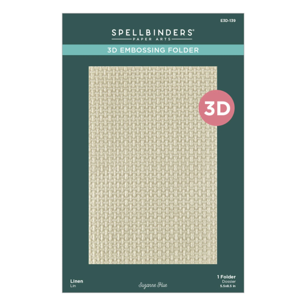 3D Embossingfolder, Linen - Spellbinders