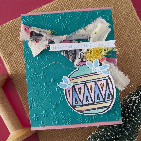 3D Embossingfolder, Stars and Fronds Frame - Spellbinders