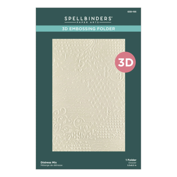 3D Embossingfolder, Distress Mix - Spellbinders