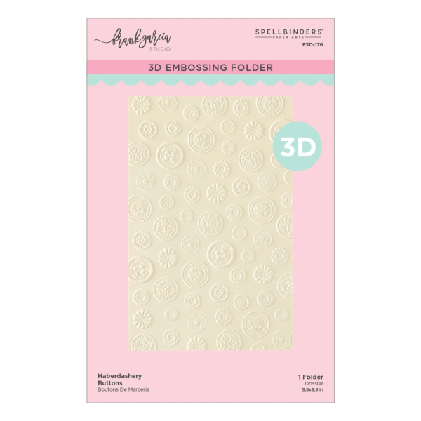 3D Embossingfolder, Haberdashery Buttons - Spellbinders (Simon Hurley)