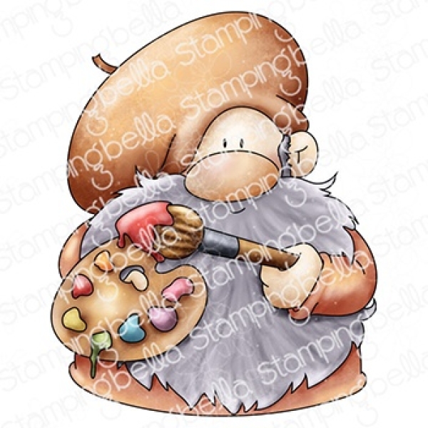 Gnome Artist, Clingstamp - Stamping Bella